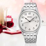 SEIKO 精工 CS 時尚石英手錶-白x銀/39mm 6N42-00K0S(SUR299P1), , large