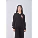 (XL) elysia字母黑色長袖上衣二手衣, , large