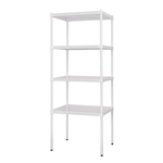 【Y HOUSE】60x45x150cm perforated plate four-layer shelf perforated plate shelf iron rack - paint white, , large