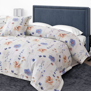 FITNESS_100%純天絲頂級60S雙人薄被套/被單-朝顏純愛