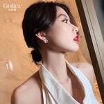 【Gulicc 】古莉可 耳環 簍空花朵珍珠耳環, , large