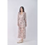 (S) mercci22碎花荷葉邊白色洋裝二手衣, , large