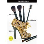 【Galatea葛拉蒂】高跟鞋刷具收納筒(豹紋金）, , large