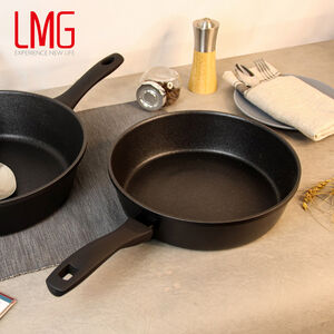 【LMG】黑曜石極耐磨深炒鍋26CM