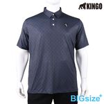 KINGO-大尺碼-男款 排汗POLO衫-深藍-413204, , large