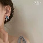【Gulicc】古莉可 耳環 法式藍色花朵小鳥耳環 飾品 耳飾 耳釘 生日禮物, , large