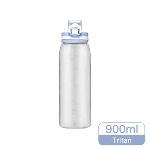 樂扣優質時尚彈蓋水壺900ml-Tritan藍