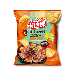 Wavy Potato Chips Korean Spicy BBQ