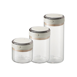CafeDeck｜咖啡豆 真空密封 玻璃保鮮罐收納罐 三件組  咖啡豆罐 醒豆專用罐 防潮保鮮罐, , large