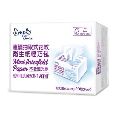 家樂福超值連續抽取式花紋衛生紙輕巧包