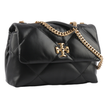 TORY BURCH Kira 納帕皮革鑽石格紋縫線小號二用包/黑色, , large