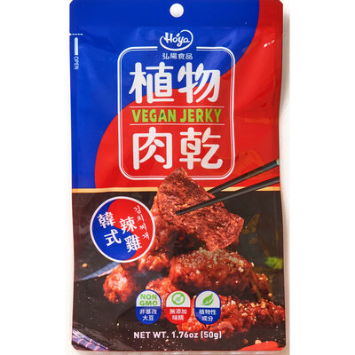 [箱購]Hoya植物肉乾-韓式辣雞風味50克 x 12袋/箱