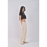 (M) 【智恩私服】net高腰質感棉質杏色長褲二手衣, , large