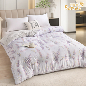 【Betrise】Light Jasmine Garden | Graphene Thermal Storage Antibacterial Tencel Skin Friendly Velvet Washable Warm Winter Quilt 180x210CM-Upgraded Thickened Version 3kg