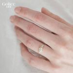 【Gulicc】古莉可 戒指 幸運女神幾何鑲鑽 可調式戒指, , large
