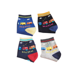 [Kaimei Cotton] MIT Made in Taiwan Antibacterial and Deodorizing Pure Cotton Children's Socks Train Pattern Four Colors 18-22cm-8 Pairs, , large