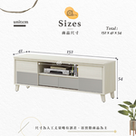 【Hampton 漢汀堡】克洛伊白榆木雙色5尺長櫃, , large