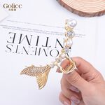 【Gulicc】古莉可 髮夾 珍珠鑲鑽美人魚尾髮夾, , large