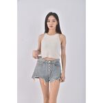 (S) 【智恩私服】sin mau is sexy高腰丹寧牛仔質感棉質藍色短褲二手衣, , large