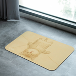 【怪獸】瑪思特 軟式珪藻土吸水地墊 睡癱貓系列 (60x40cm) -躺平貓, , large