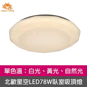 [Honey Comb]北歐星空LED78W臥室吸頂燈 自然光(V2022N)