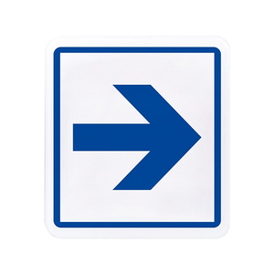 W.I.P 600系列 標示牌 12x11cm  箭頭 → / 個 NO.609