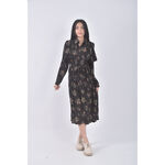 (S) kim s boutique質感碎花假兩件黑色洋裝二手衣, , large