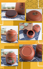 圓形陶土茶葉罐-1入, , large