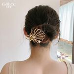 【Gulicc 】古莉可 髮夾 韓系金屬貝殼戴珍珠小髮夾, , large