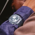 CASIO 卡西歐 G-SHOCK 半透明感 金屬蒸鍍工藝 雙顯電子錶 手錶 GA-2100BM-7A8, , large