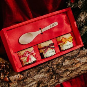 B de L 小銅鍋法式手工頂級果醬 迷你瓶3入禮盒(玫瑰花瓣、草莓薄荷胡椒、芒果香草)