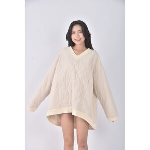 (XL) mouggan質感杏色長袖上衣二手衣