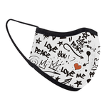 【seisei】Antibacterial Face Masks_Doodle / White, , large