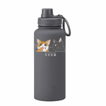 【吾家有貓】吾家有貓運動水壺陶瓷款 1000ML-灰, , large