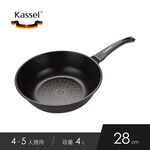 韓國Kassel 鑽石超導熱不沾輕炒鍋-28cm(瓦斯爐、電磁爐適用款、不挑爐具), , large