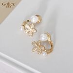 【Gulicc】古莉可 耳環 珍珠花朵耳環, , large