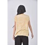 (S) free質感棉質黃色短袖上衣二手衣, , large