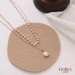 【Gulicc】古莉可 項鍊 雅典娜雙層珍珠鎖骨鍊, , large