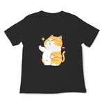 JZ TEE Shiba Inu & Cat - Don't Touch Me Graphic Tee, , large