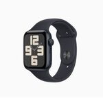 Apple Watch SE2 GPS ; 44mm午夜色鋁金屬錶殼搭配午夜色運動錶帶S/ M_ 台灣公司貨+錶貼＋錶套, , large