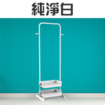 [拜爾家居] 小ㄇ掛衣架 台灣製造 ㄇ型衣架  掛衣架 衣帽架 吊衣架 上下可調整 落地衣架 帽架 衣架子 開放式衣架, 純淨白, large