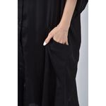 (M) zara質感透膚黑色洋裝二手衣, , large