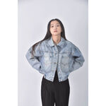 (XL) story prada韓牌丹寧牛仔排扣藍色外套二手衣, , large