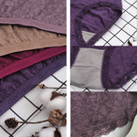 超加大尺碼竹炭蕾絲彈性女內褲-7977-3件, , large