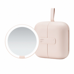 AMIRO Miguang Cube S Portable LED Magnetic Makeup Mirror Foldable Storage Makeup Box - Pink