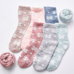 雪花珊瑚絨睡眠襪 保暖冬天襪 厚襪子 睡眠襪 居家保暖襪 AN-UA3201N【旺達棉品】, , large