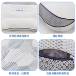 【Galatea 葛拉蒂】量子超導石墨烯乳膠枕2入 送涼感枕頭套2入, , large