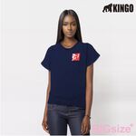 KINGO-大尺碼-女款 圓領T恤-丈青-414130, , large