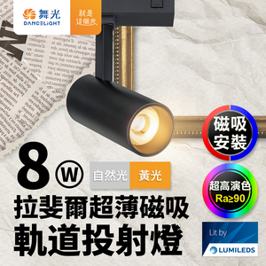 DanceLight Raphael Ultra-thin Magnetic Track Light 8W Projection Light (Yellow Light)