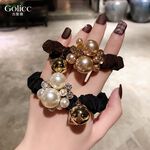 【Gulicc】古莉可 髮圈 小香風珍珠水鑽氣質高馬尾髮圈, , large